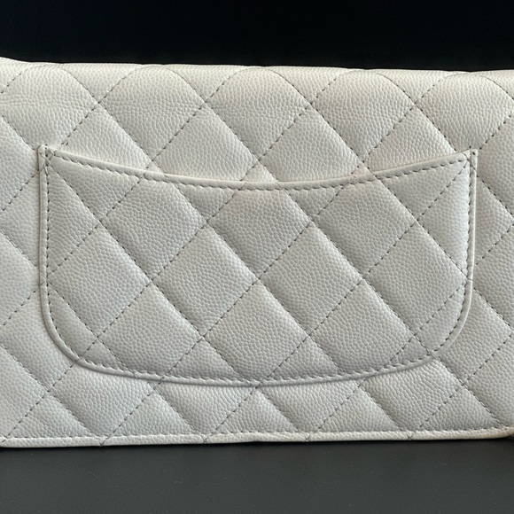 Chanel Caviar Quilted Wallet On Chain WOC White - Picture 4 of 16